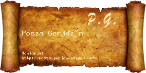 Posza Gerjén névjegykártya